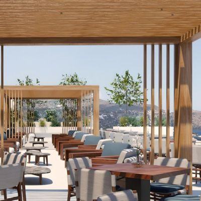 Enjoy a refined dining experience with sea views at Knossos.