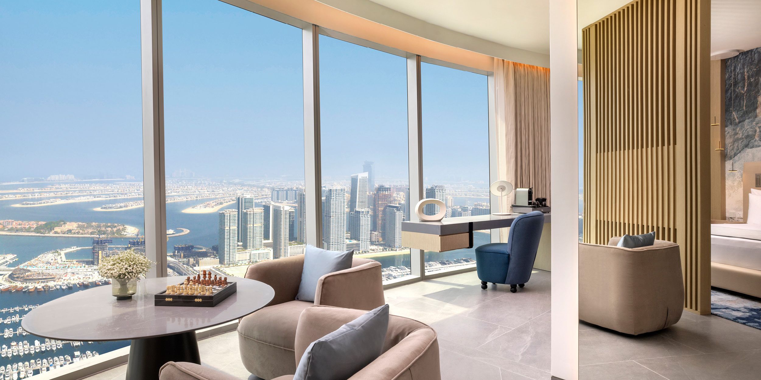 Suite with Dubai city view at Ciel Dubai Marina, Vignette Collection