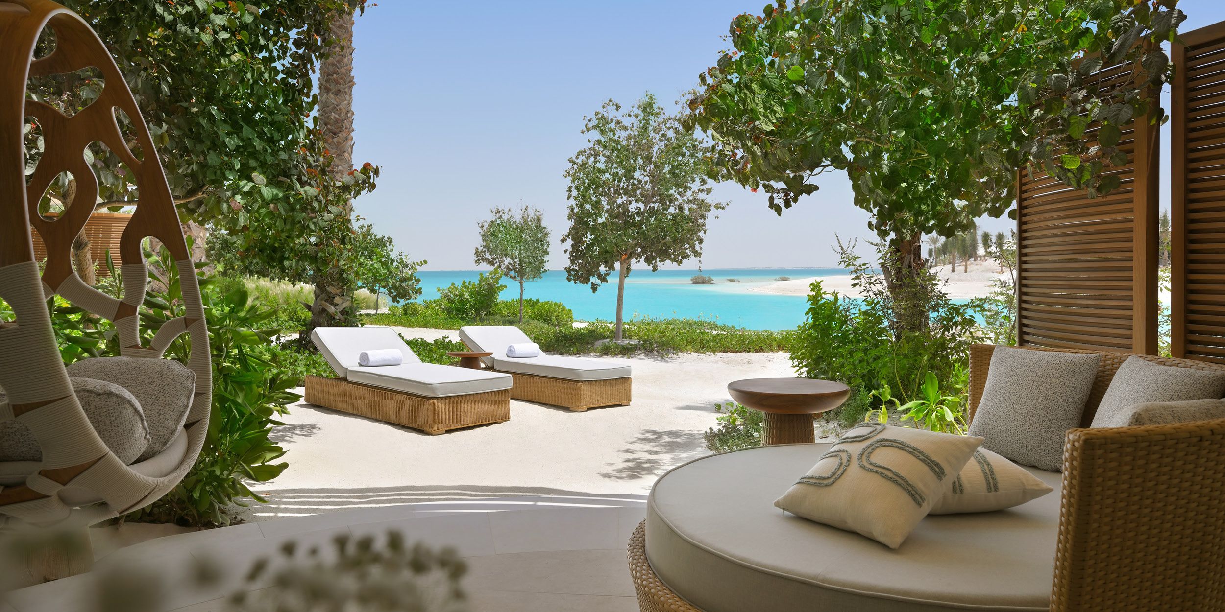 Beach lounge decks at InterContinental The Red Sea Resort