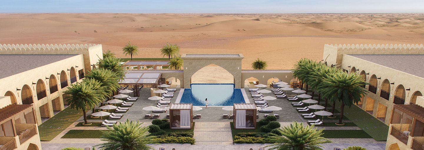 Desert view from Aldhafra Resort, Vignette collection