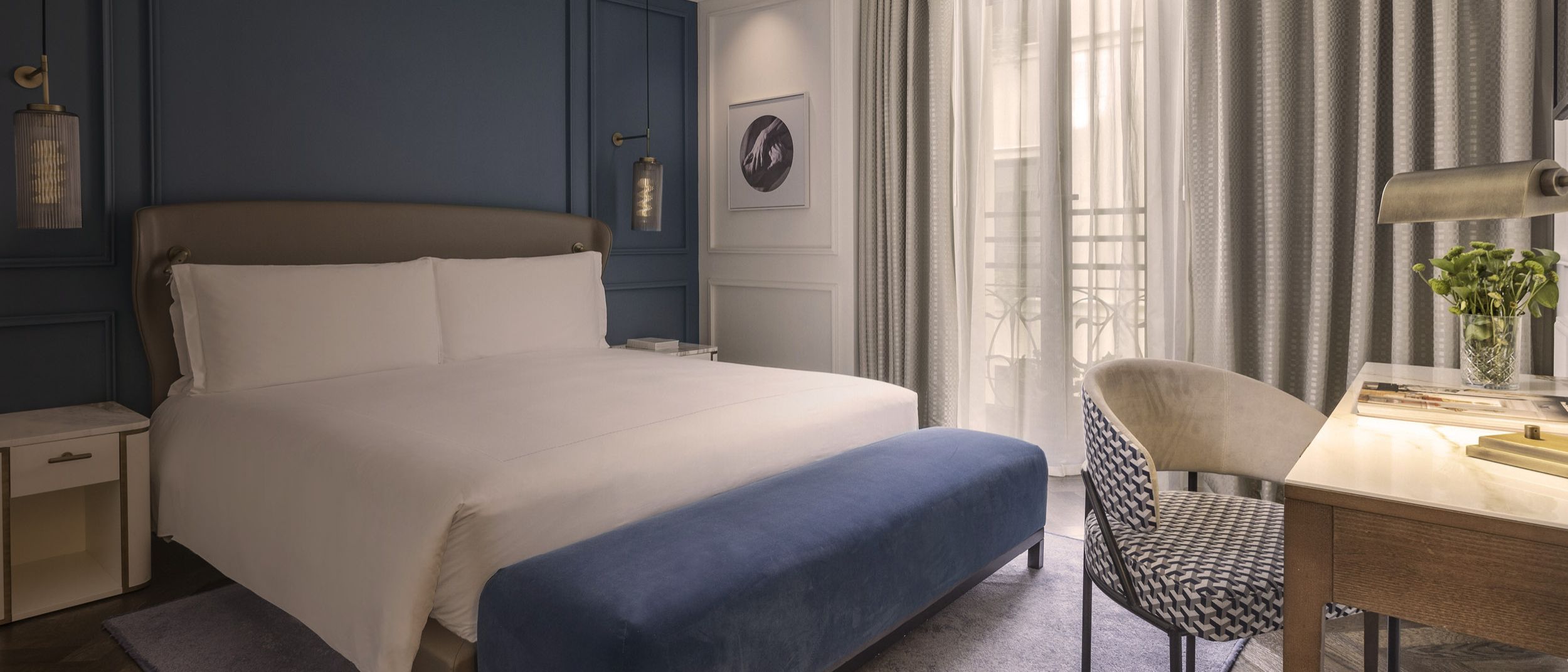A carousel of 4 images featuring Six Senses Southern Dune, Aldhafra Vignette Collection, InterContinental London Park Lane, InterContinental Rome Ambasciatori Palace