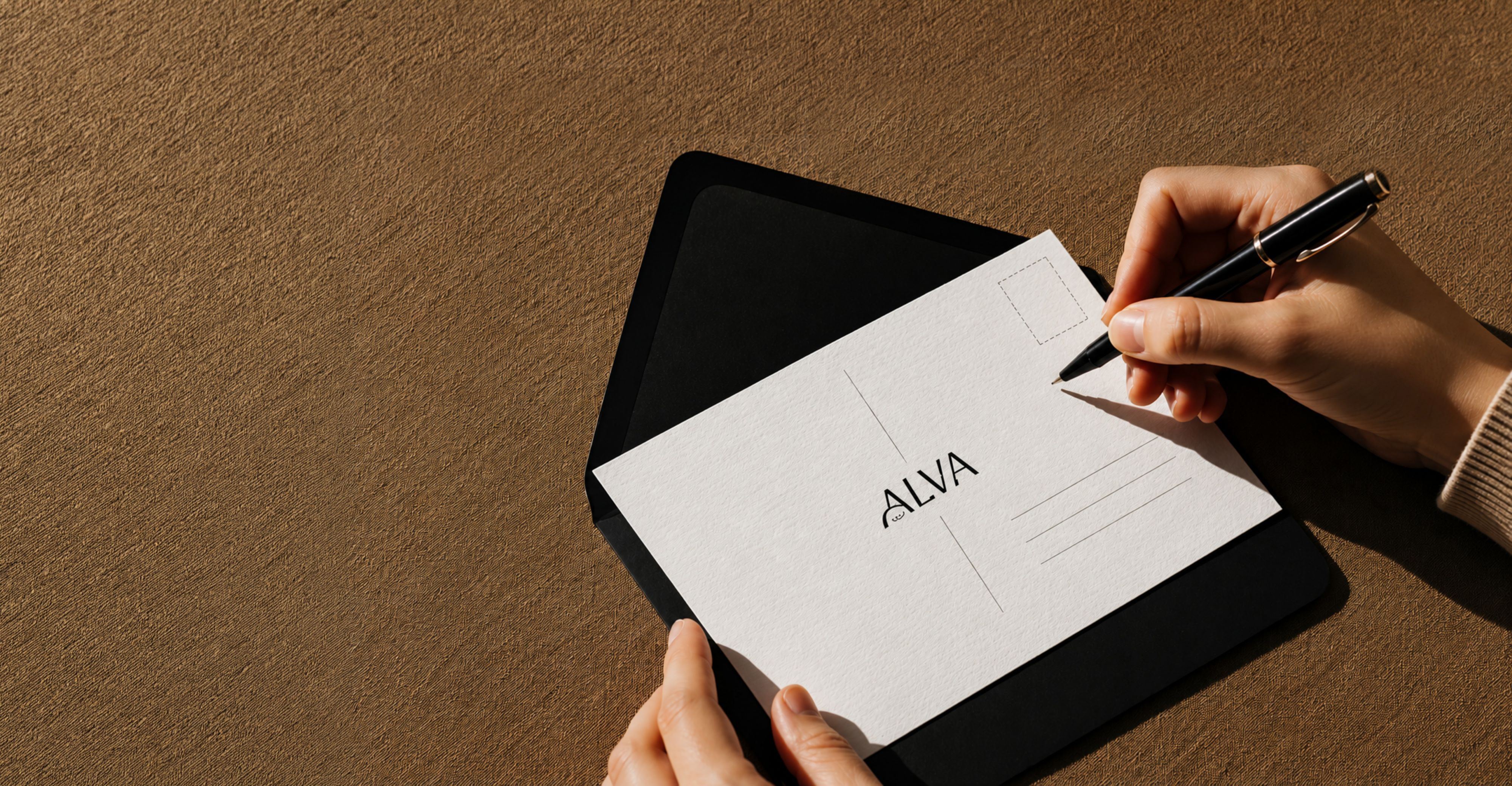 Send a thoughtful message and create lasting memories with ALVA's signature postcard experience.