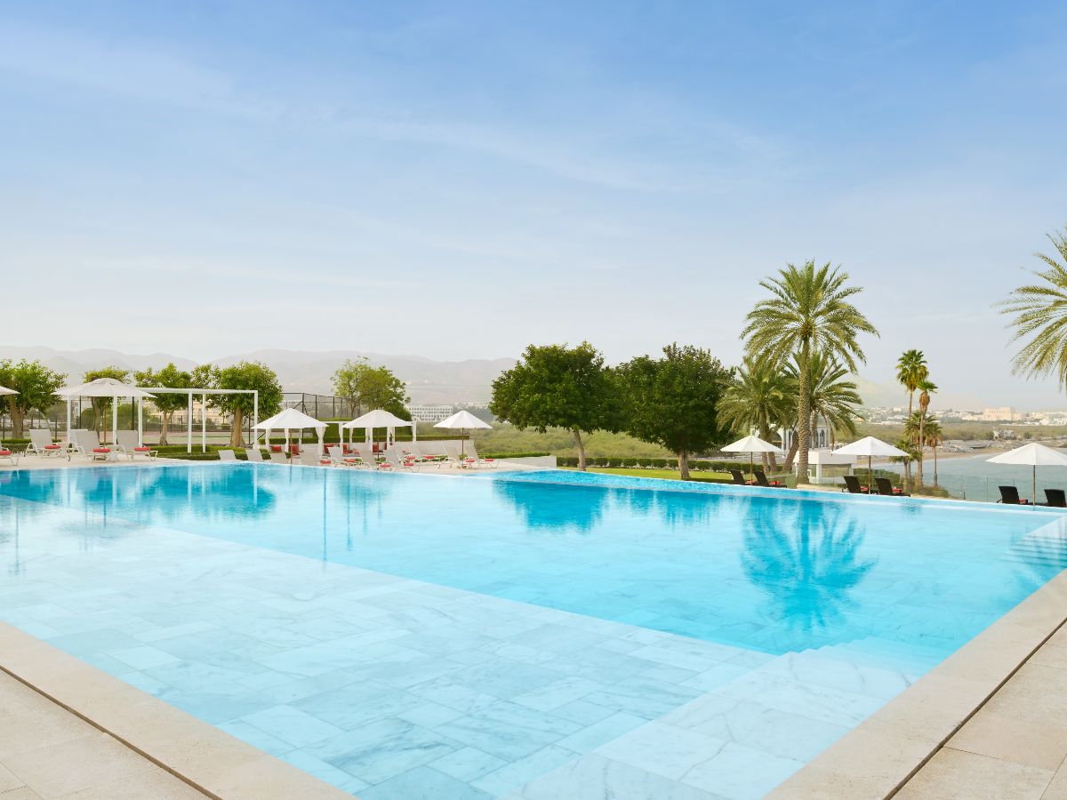 Infinity pool with scenic views.