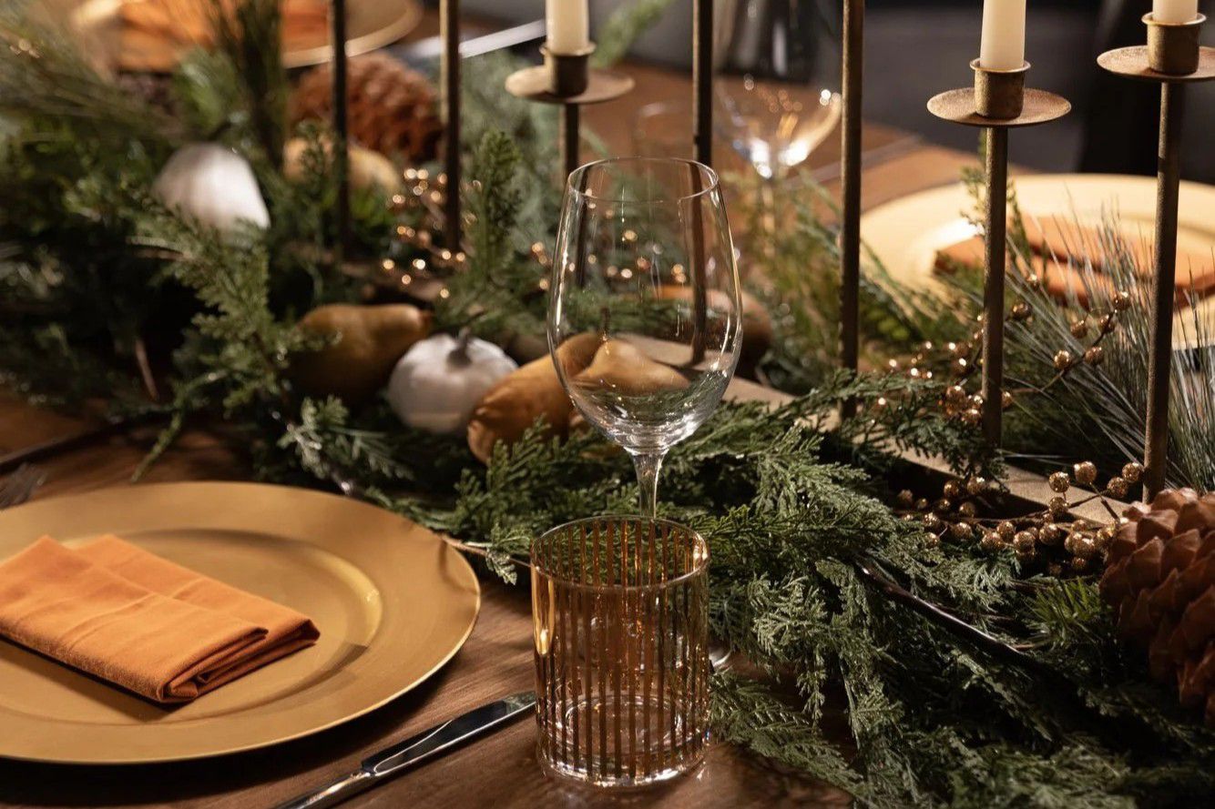 Christmas dinner plate