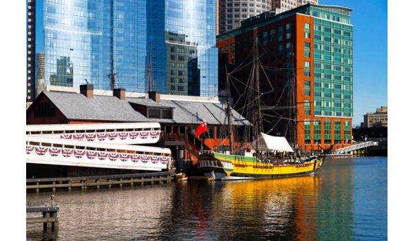 Ship on Boston habor