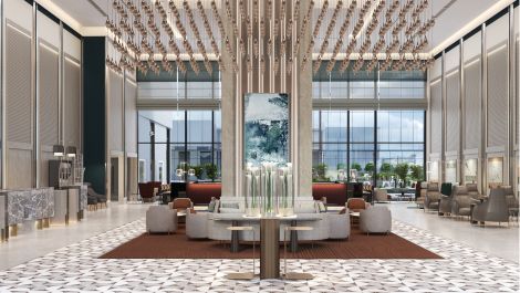 Lobby lounge at Crowne Plaza Riyadh Al Takhassusi