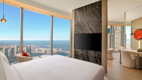  High floor room with city view at Ciel Dubai Marina