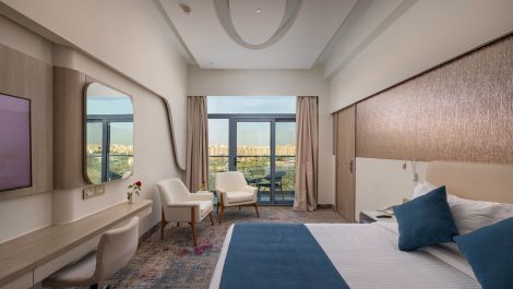Room with city view at Crowne Plaza Alexandria Egypt
