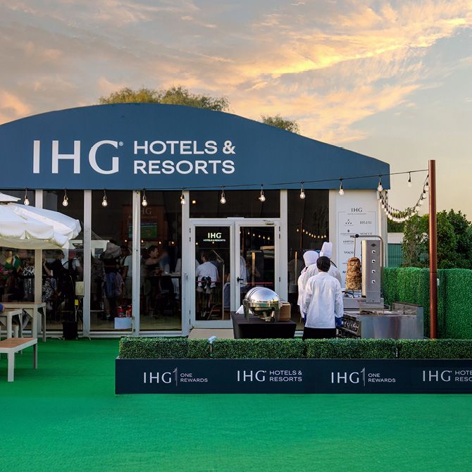 Win Now: IHG Hotels booth at Emirates Dubai 7s 