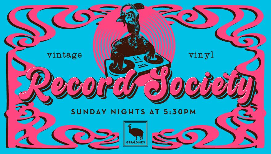 Vintage vinyl record society sunday nights at 5:30pm 