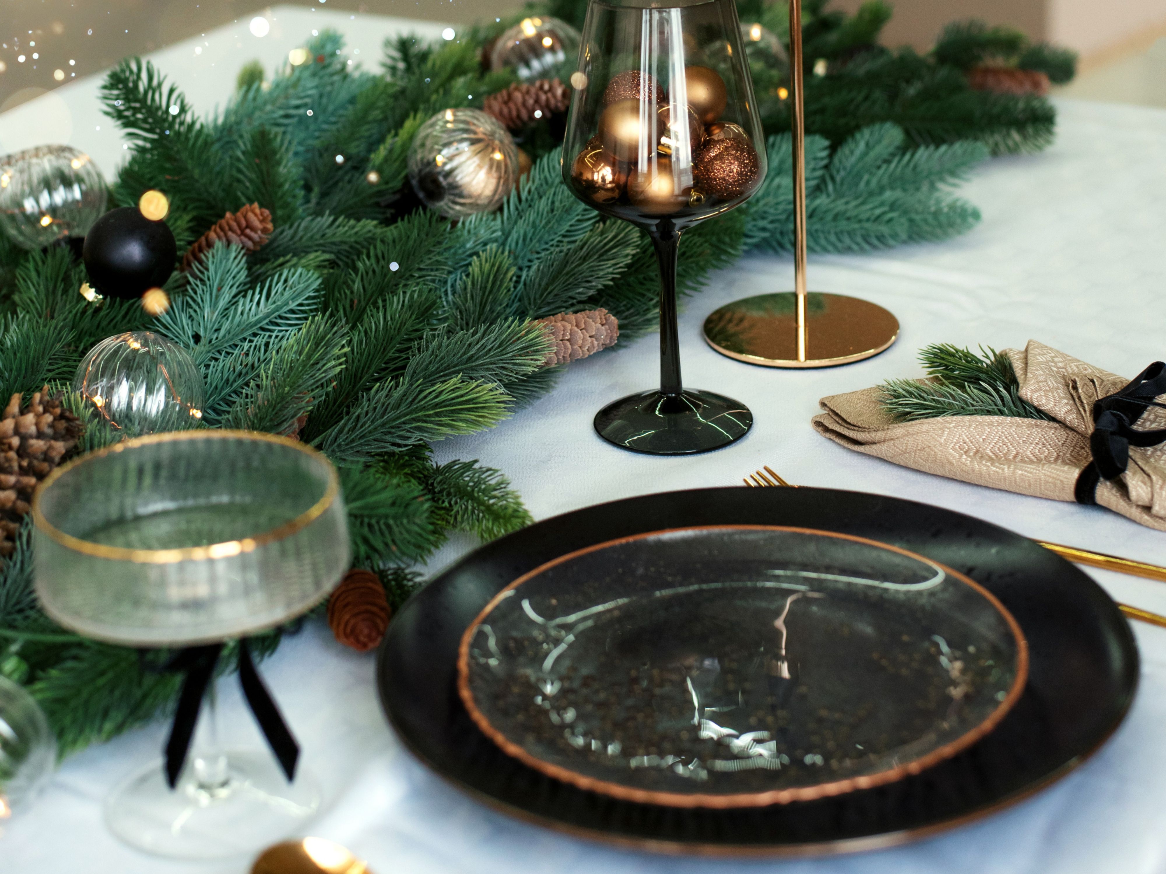 Christmas dinner plate