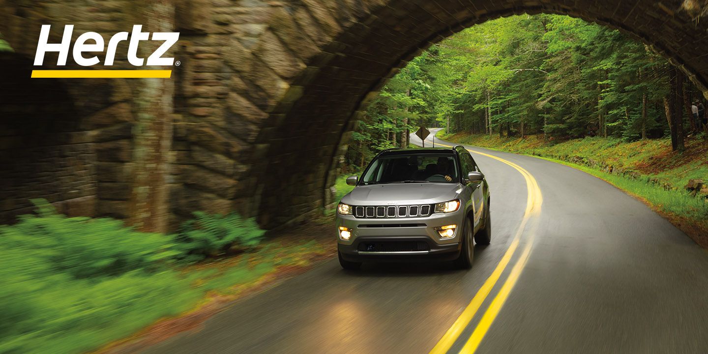 Overhead view of resort complex and beach