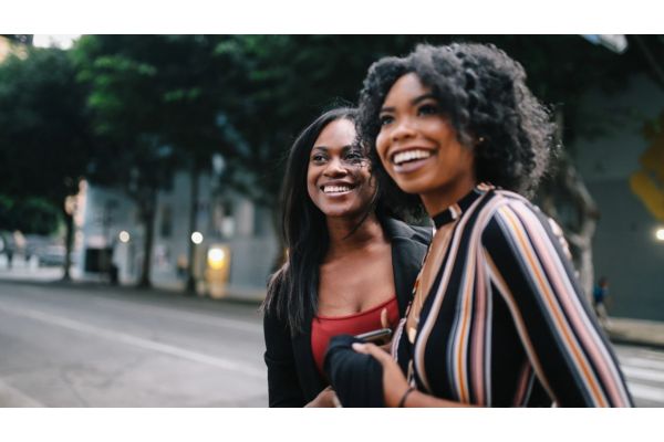 Girls headed to a music festival in San Francisco