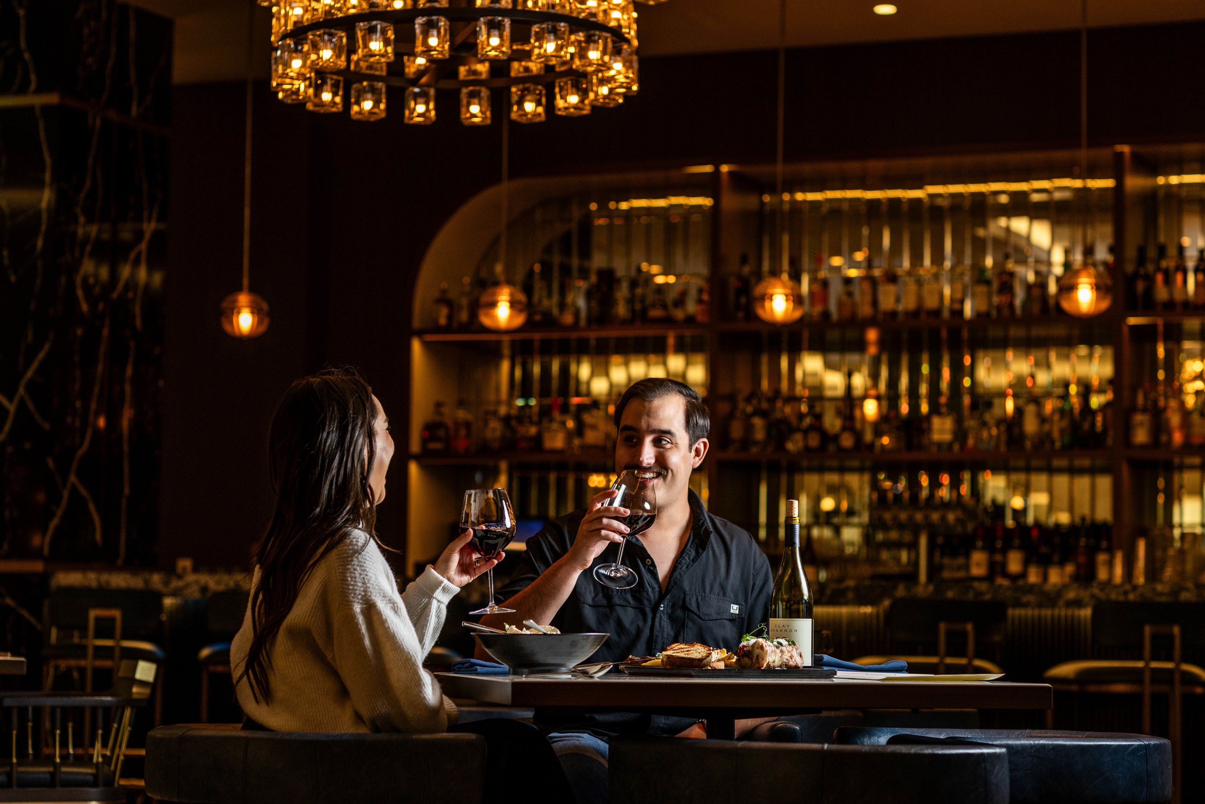 Couple having drinks