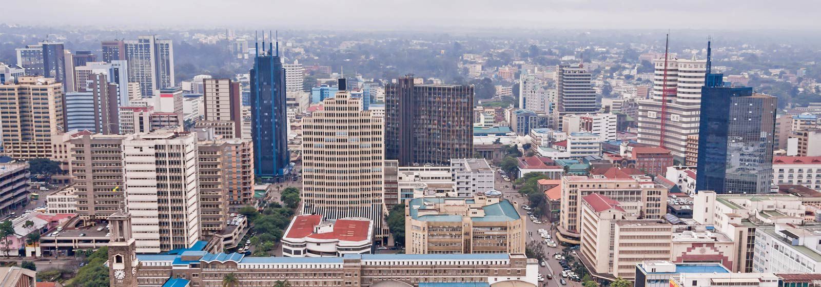 Aerial view of Nairobi