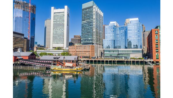 Ship on Boston habor