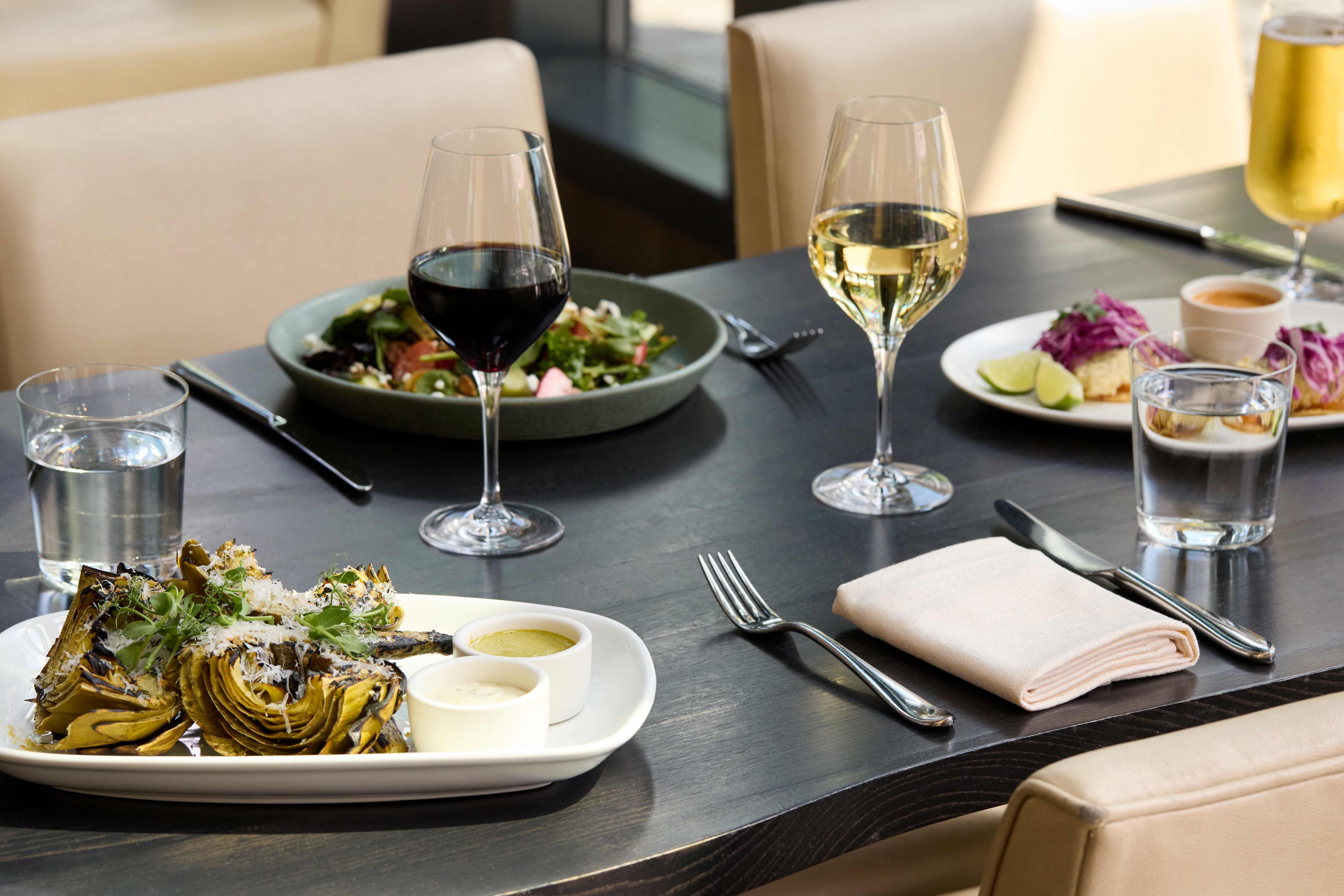 Various food dishes at InterContinental The Wharf D.C. 