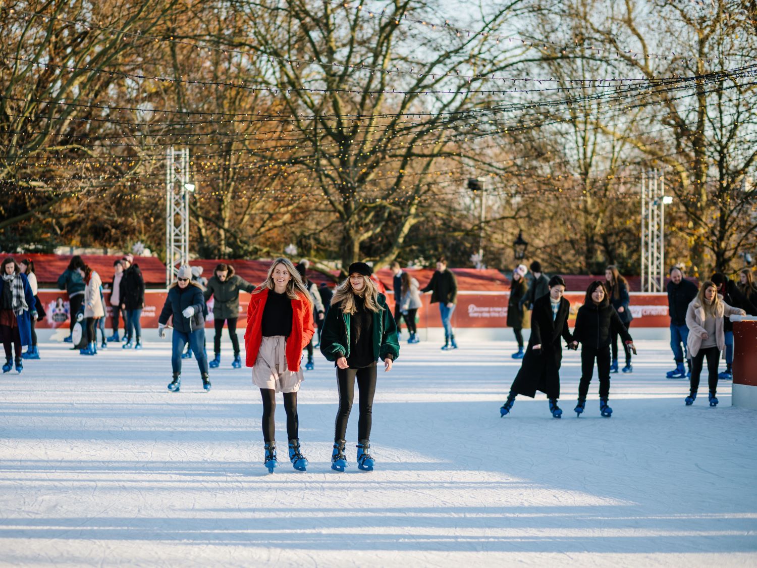 Ice skating in London Hyde park winter wonderland