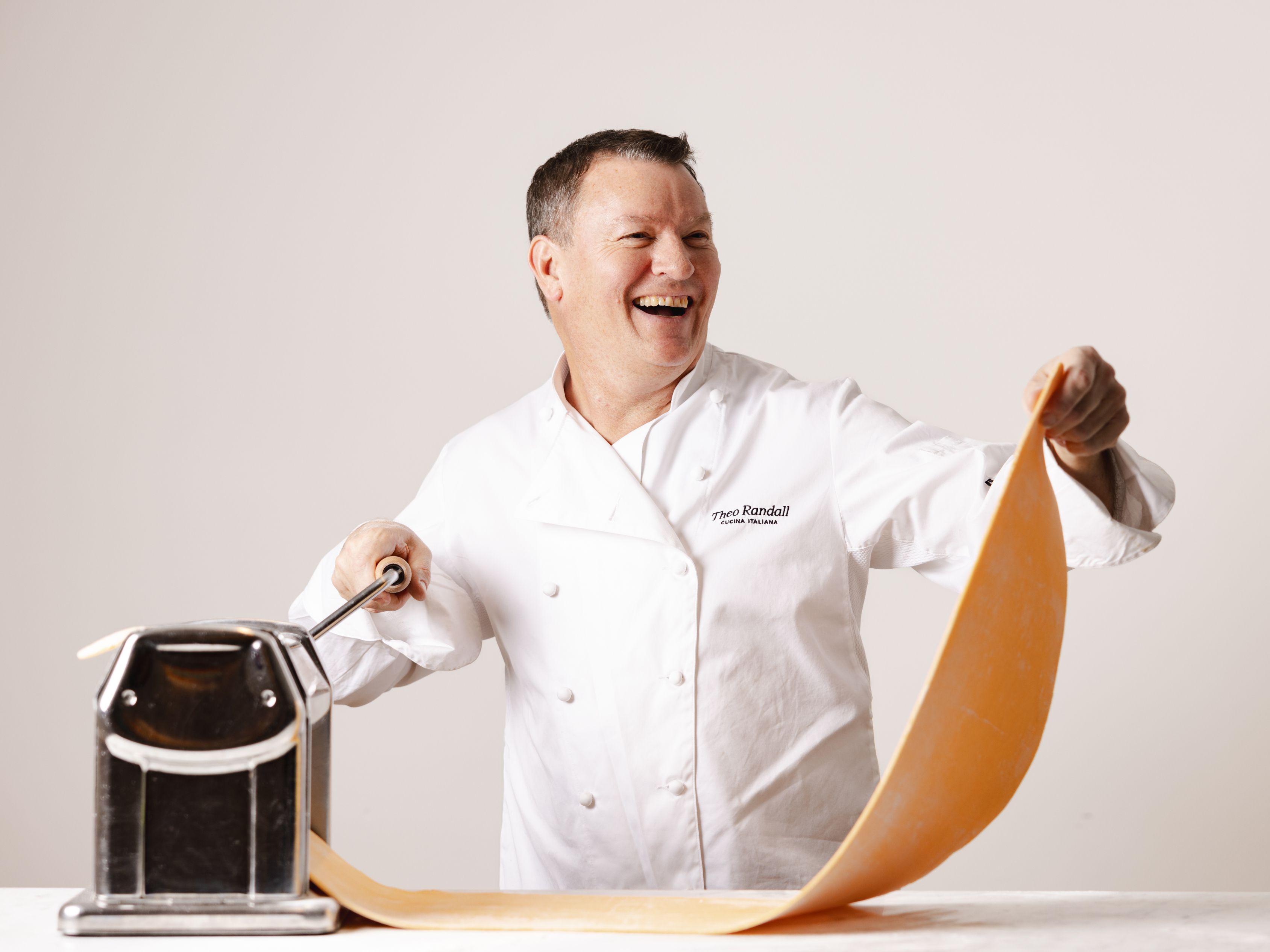 Theo Randall making pasta