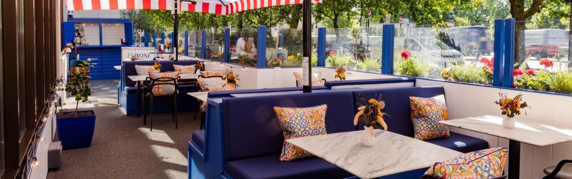Summer terrace in London