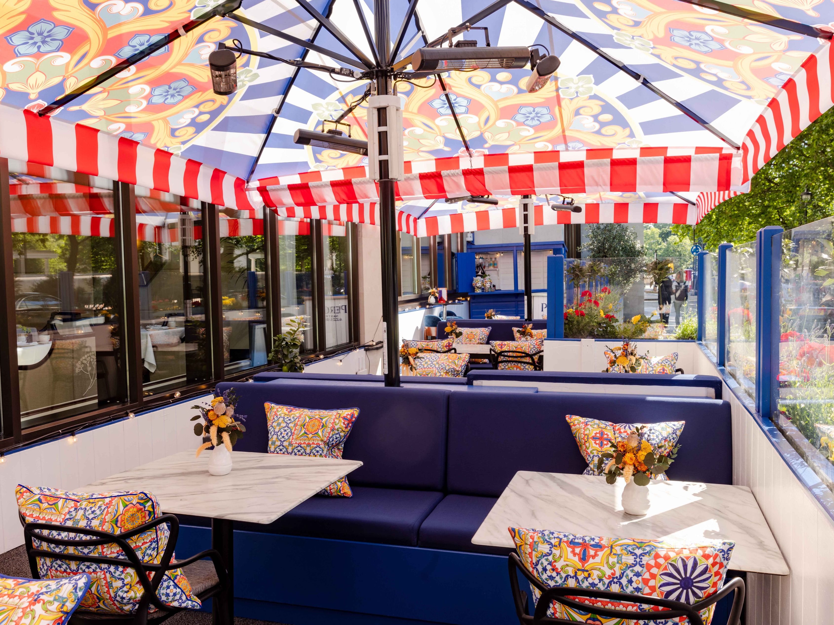 Italian themed summer terrace