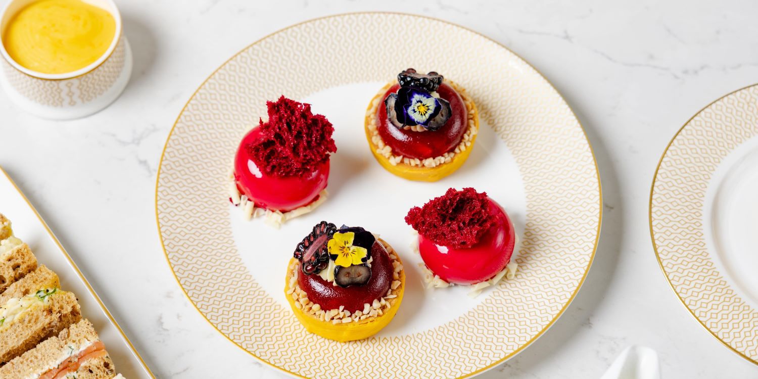 Red based afternoon tea treats