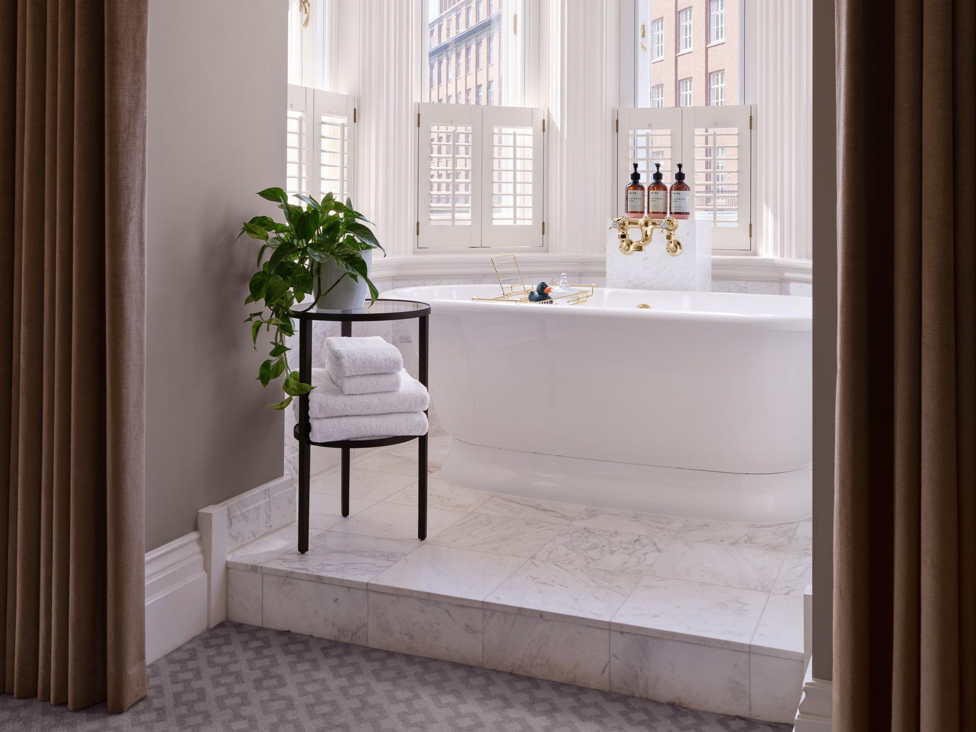 Luxury hotel bathtub