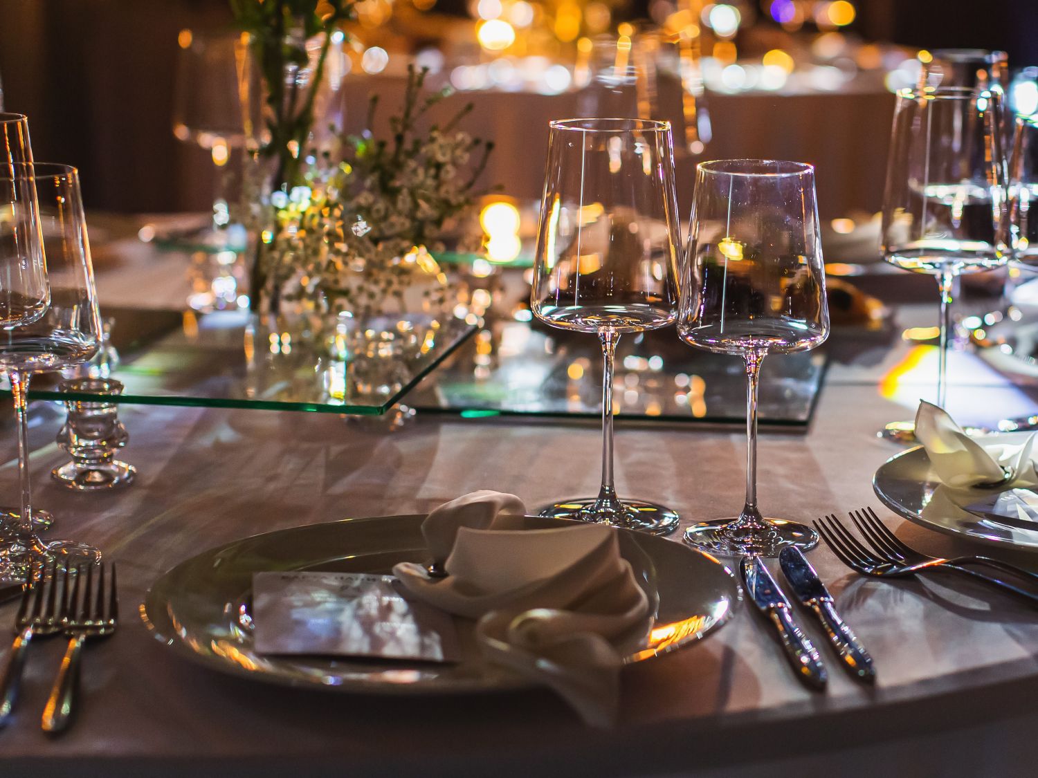 Table decor for a wedding