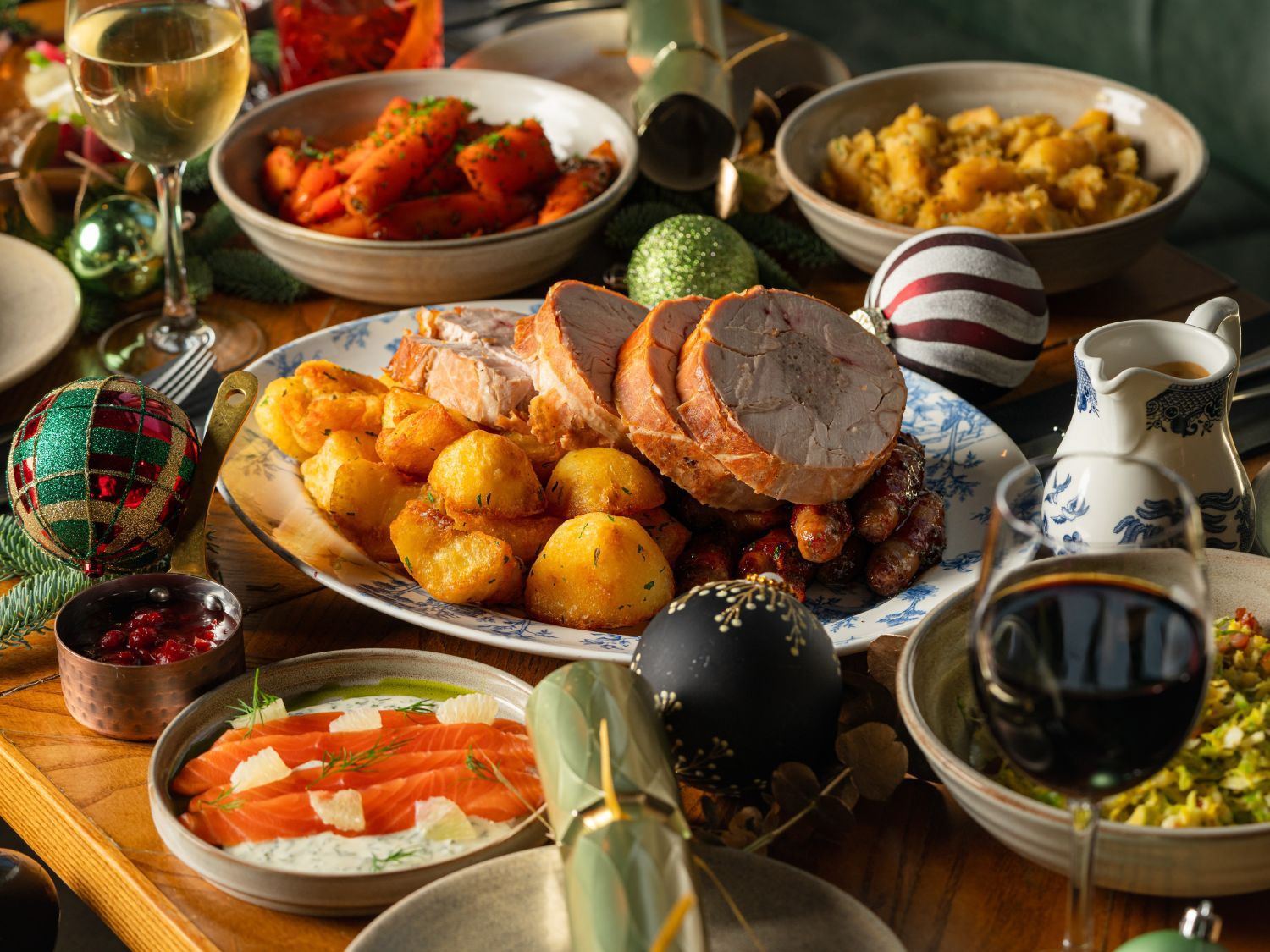Christmas party food and drink