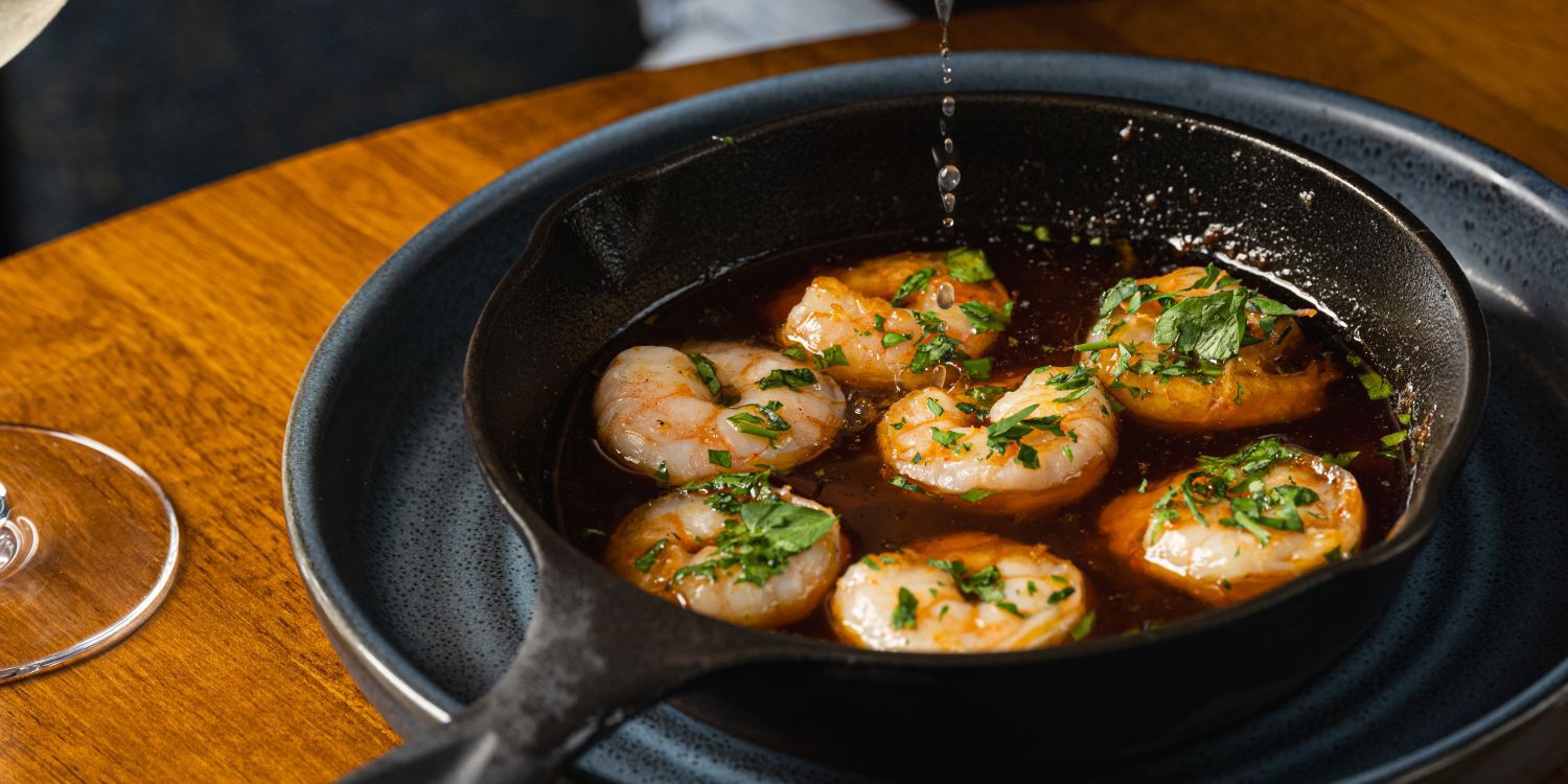 Prawns at The Refuge restaurant