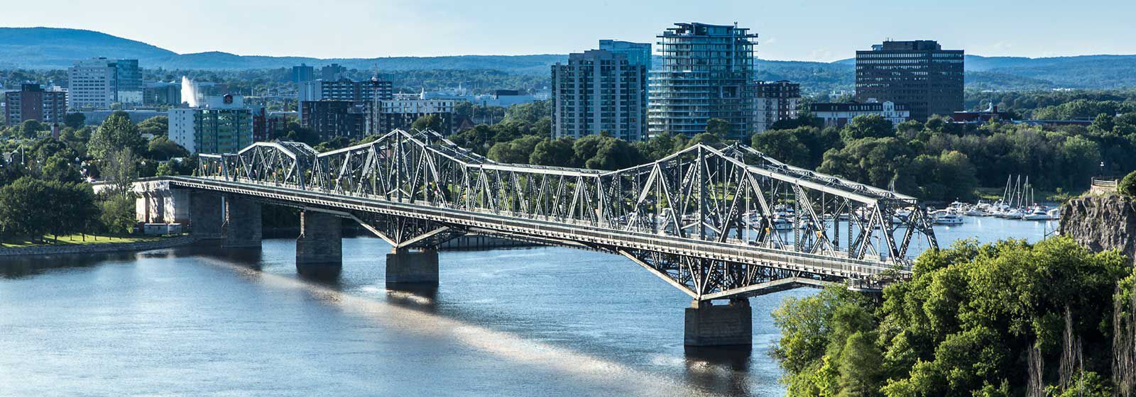 View of the Alexandra Bridge in Ottawa, Cananda