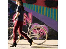 woman with bike