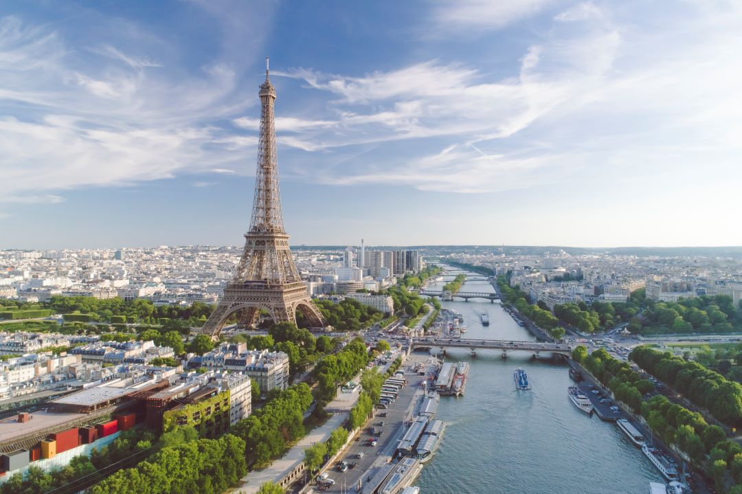 Aerial view of Paris