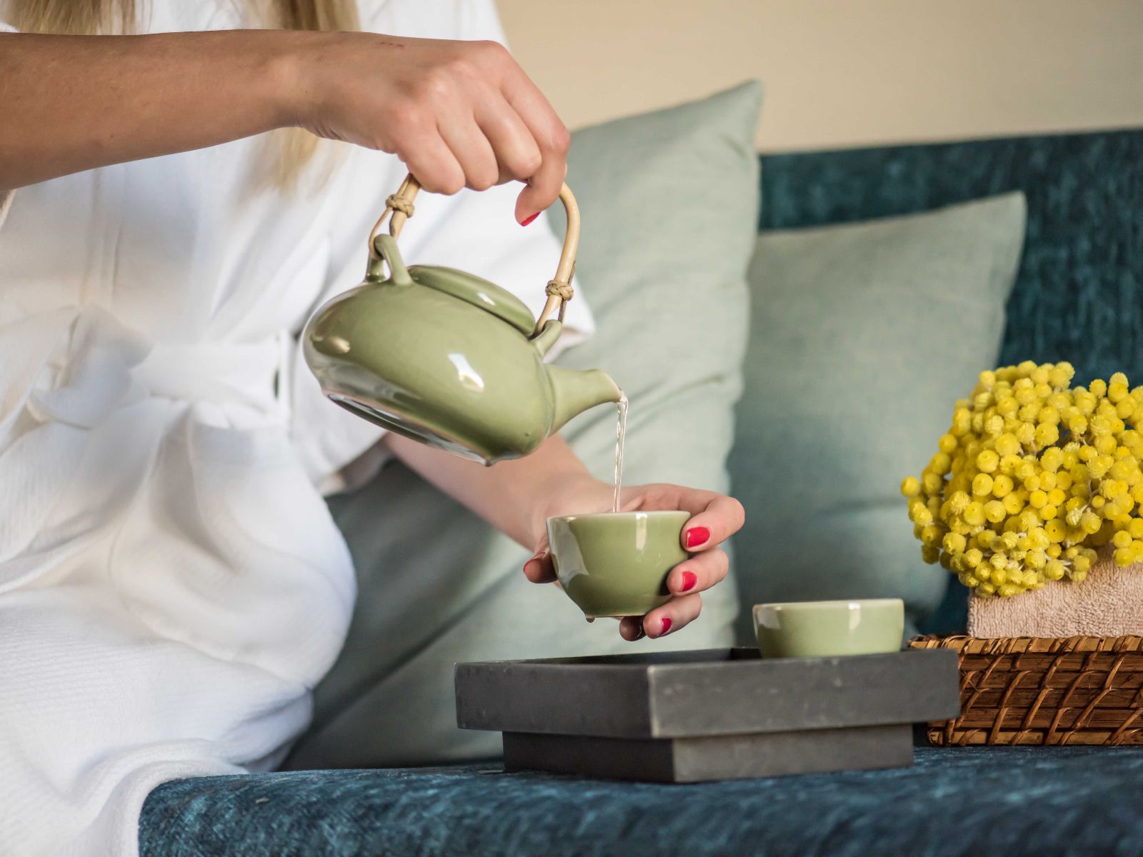 Post-treatment tea ritual for relaxation