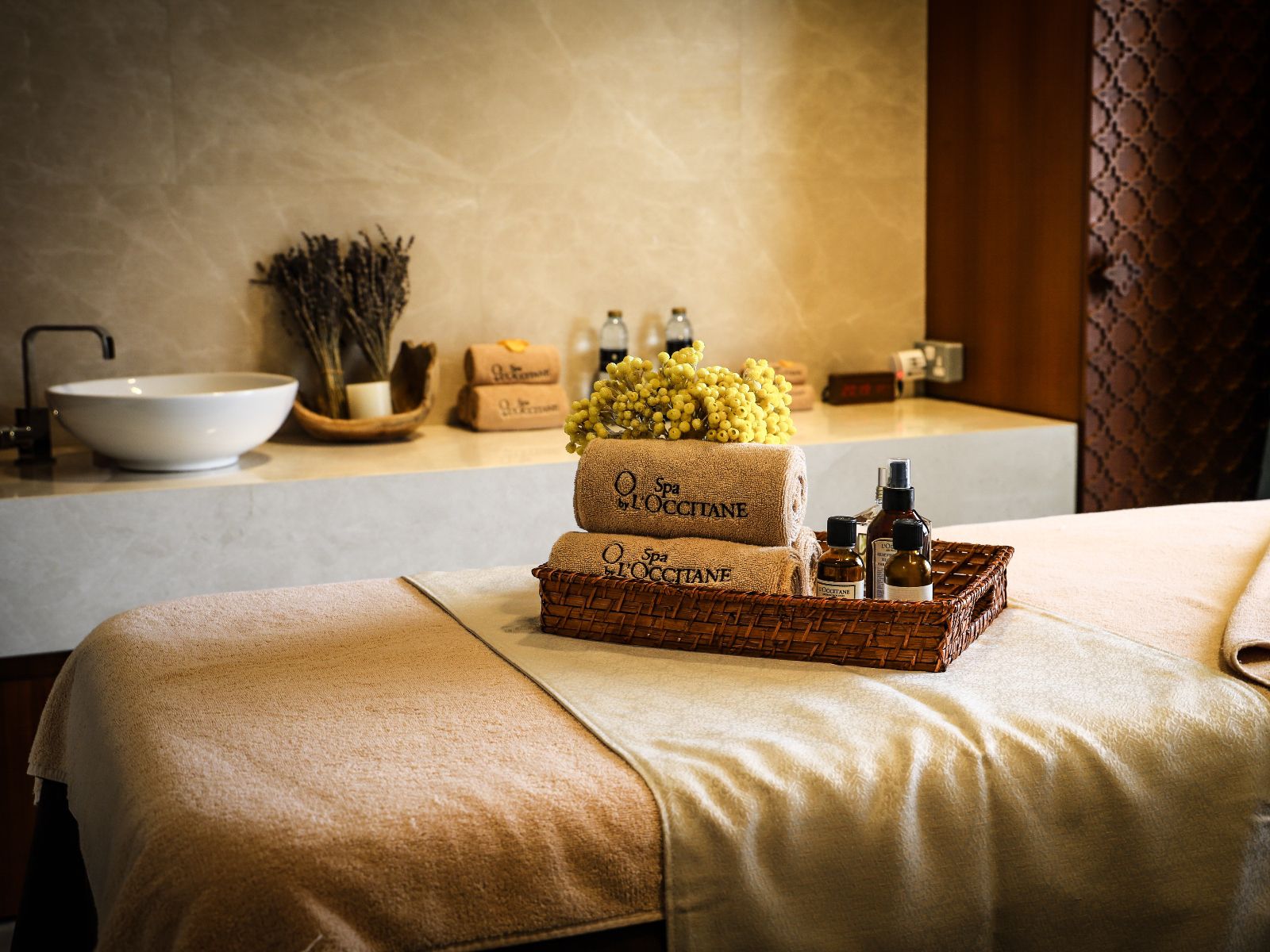 Luxury spa treatment with premium essentials