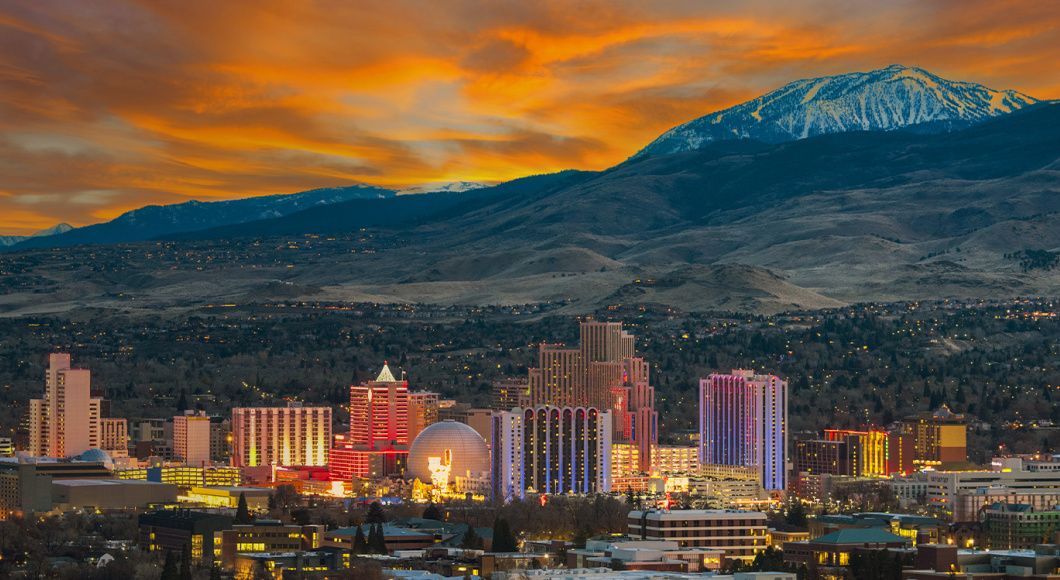 the glittering Reno skyline