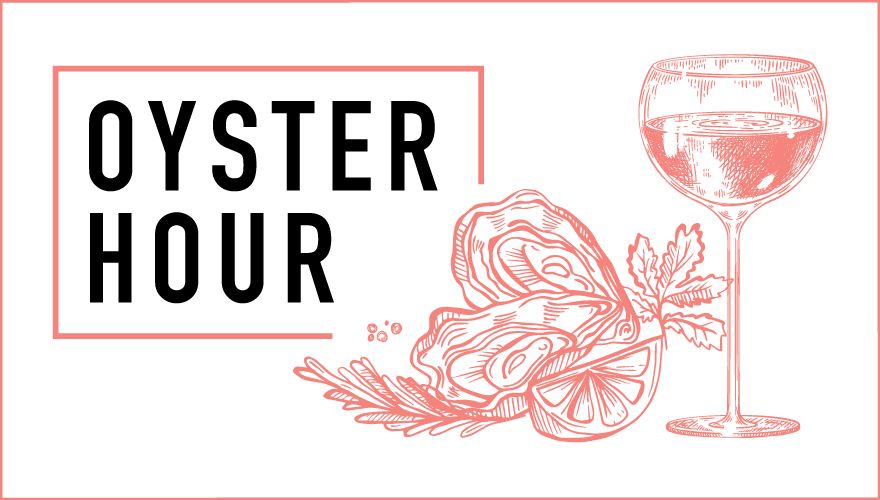graphic of oysters and a glass of wine