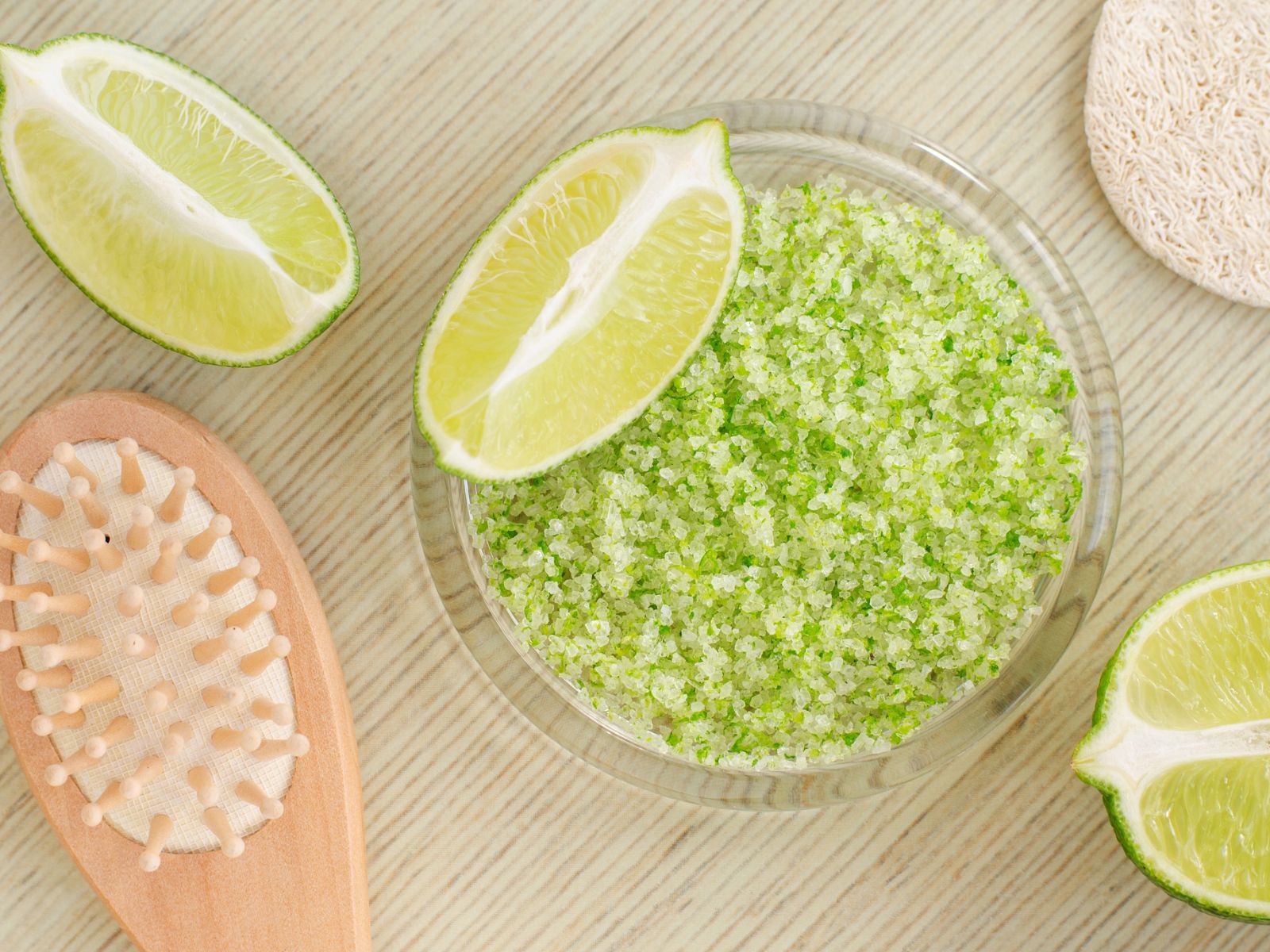 Refreshing citrus scrub for spa therapy
