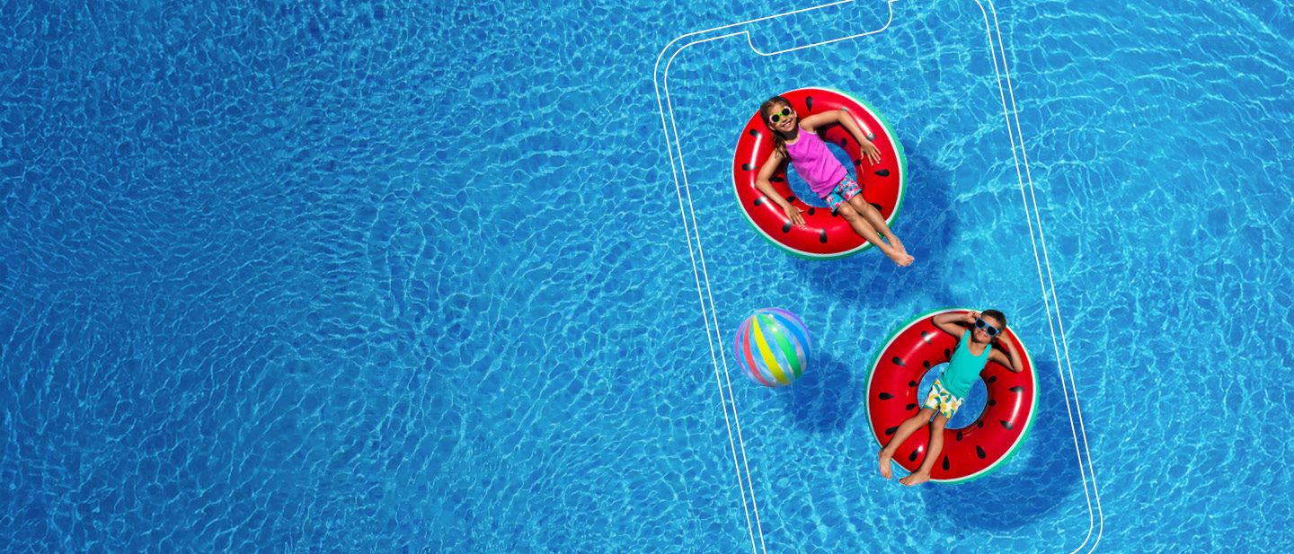 Kids in the pool