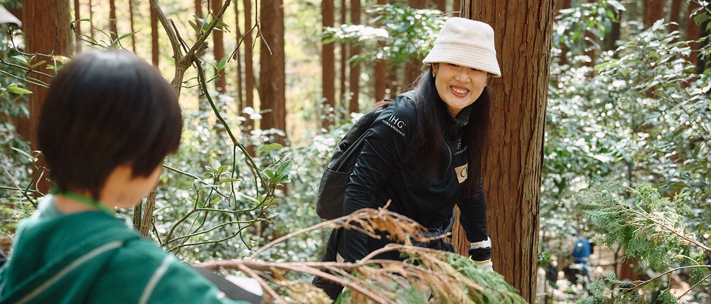 「Stay for Good」のロゴは、IHGの「Giving for Good Month」の取り組みを象徴するものです。期間中は、IHGホテルでのご宿泊1泊ごとに寄付が行われます。