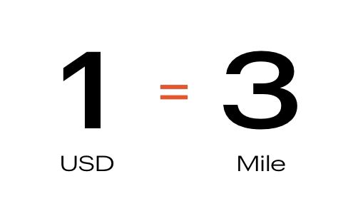 1usd=3points