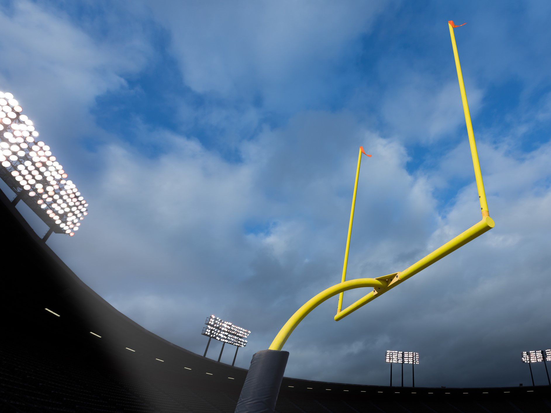 Football on the field at McLane Stadium