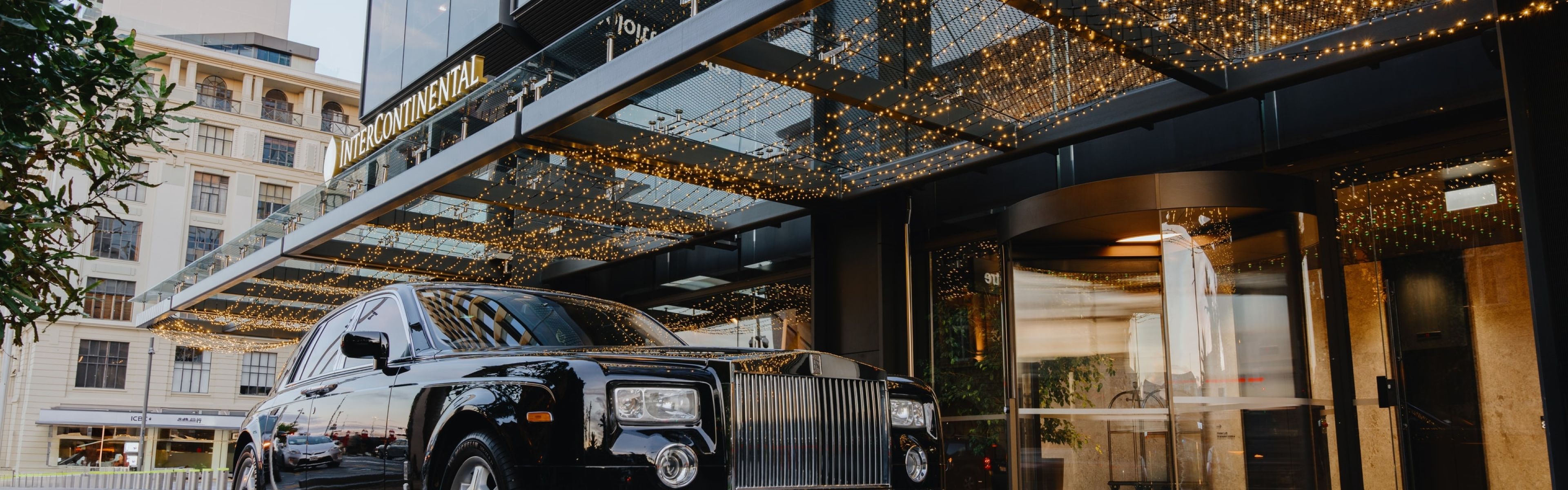Nice car outside at car port of InterContinental Auckland.