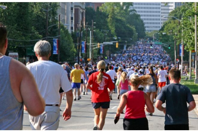 Marathon runners in Atlanta