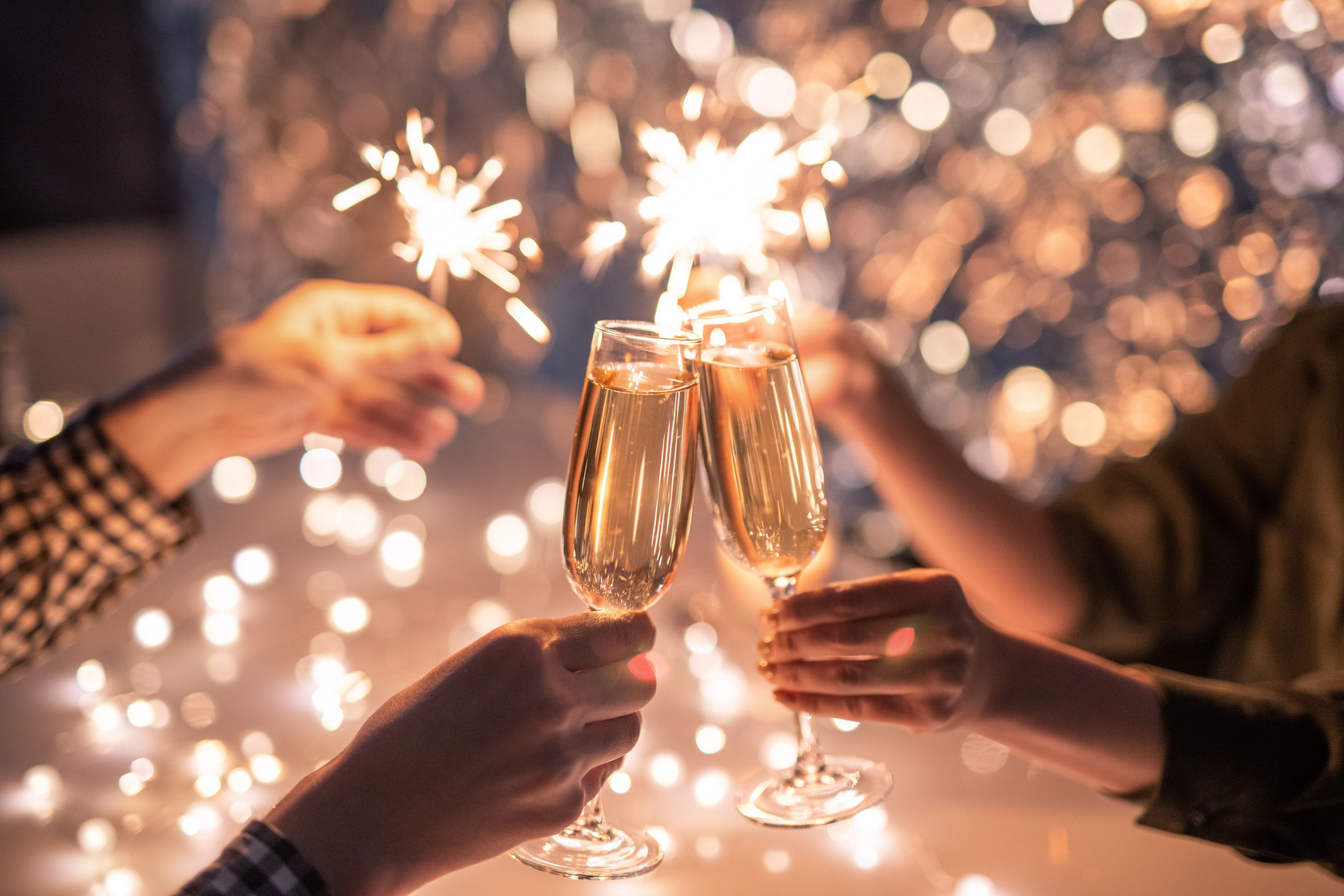 Vier het met champagne