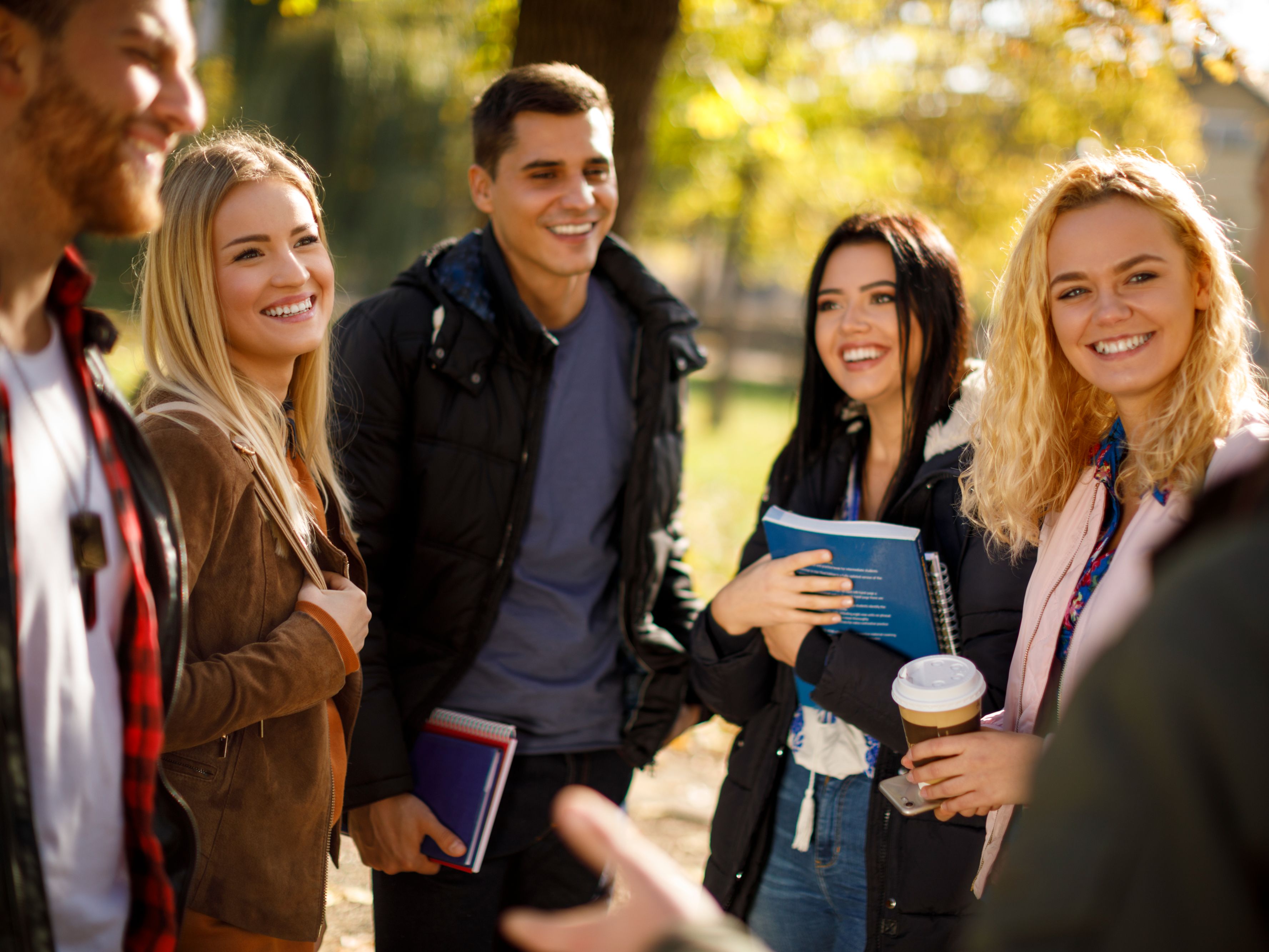 students on campus