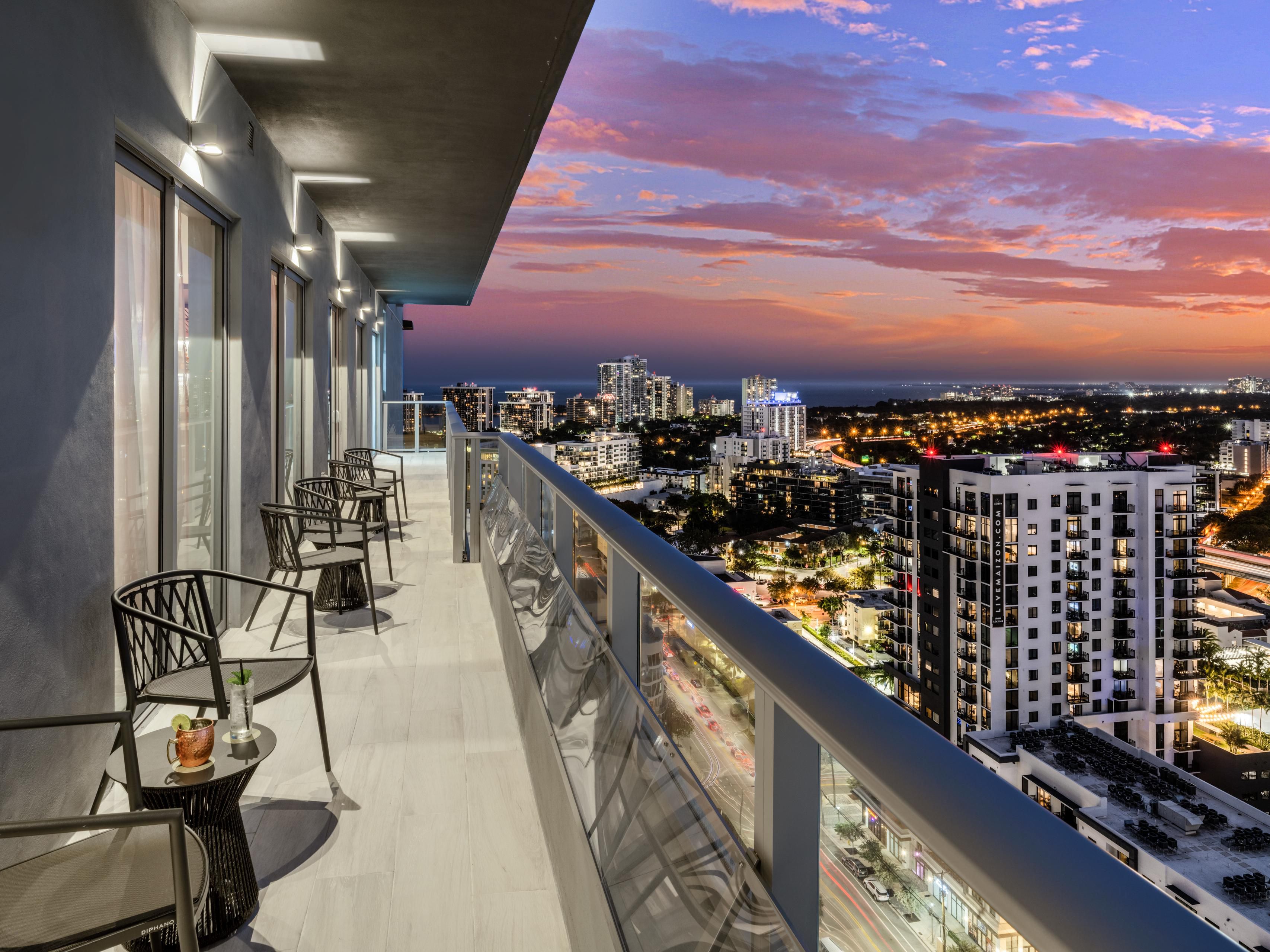 Friends enjoying holiday drinks together