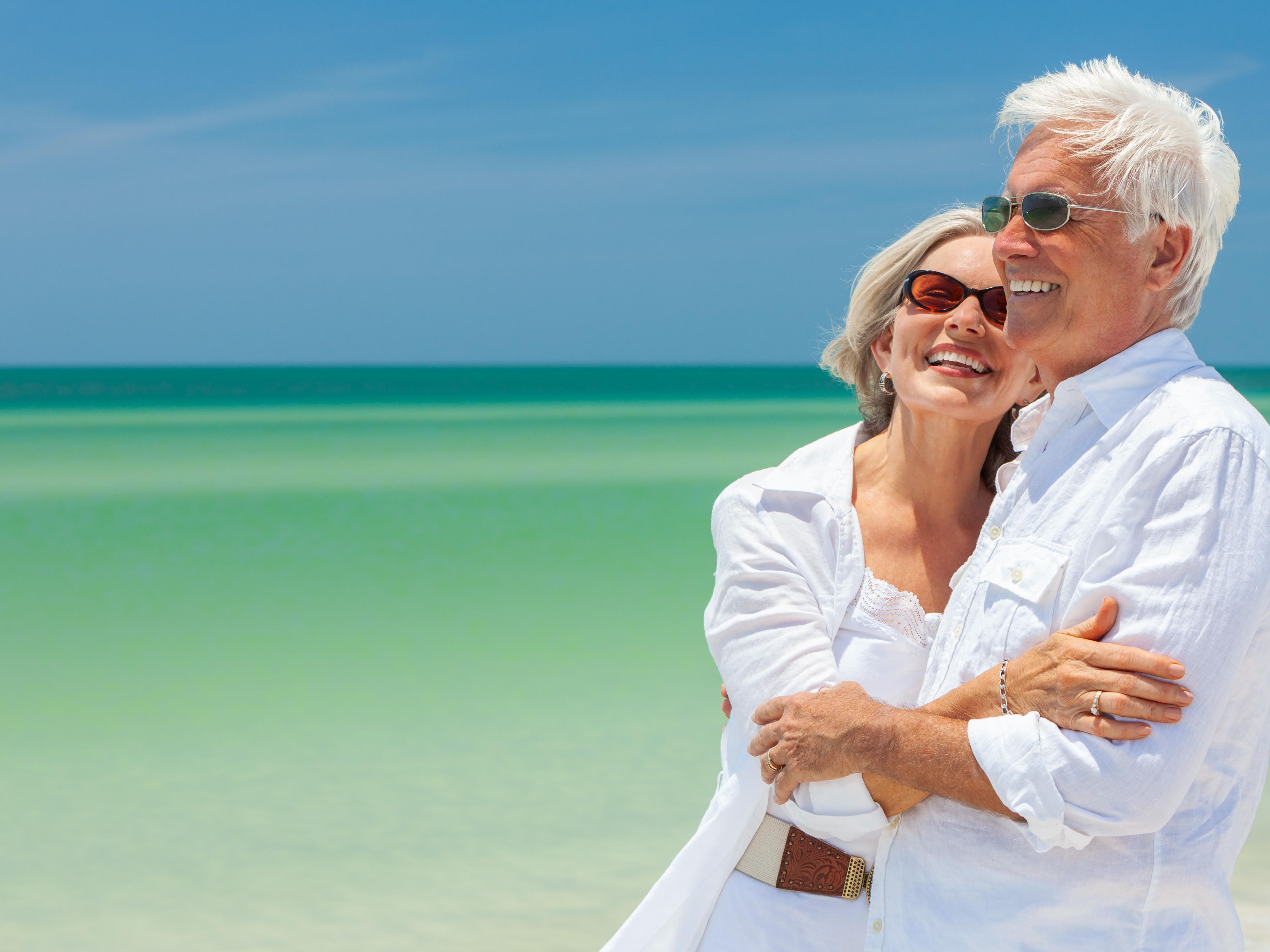 Seniors at the beach