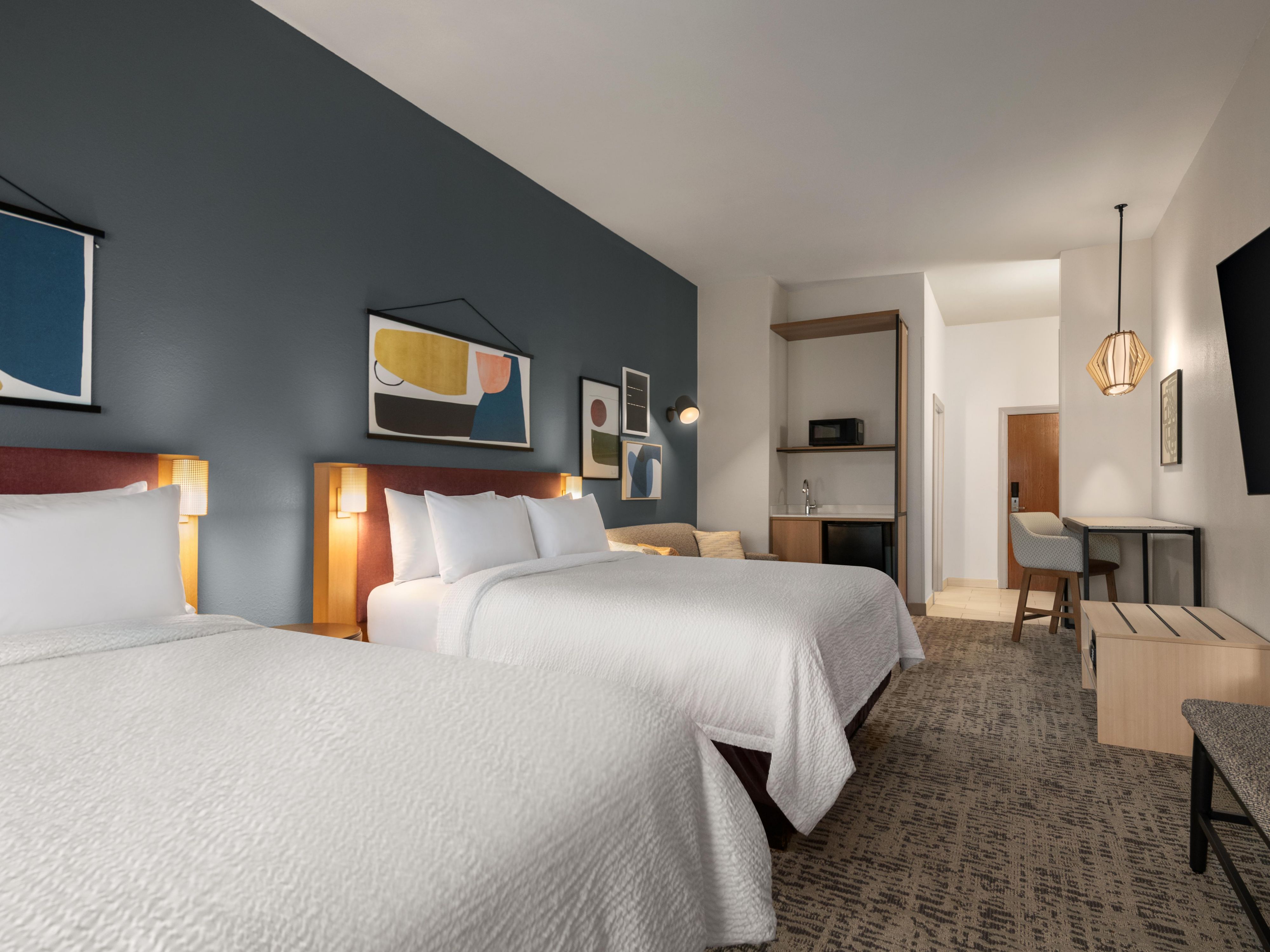 Double queen suite at Atwell Suites Panama City Beach.