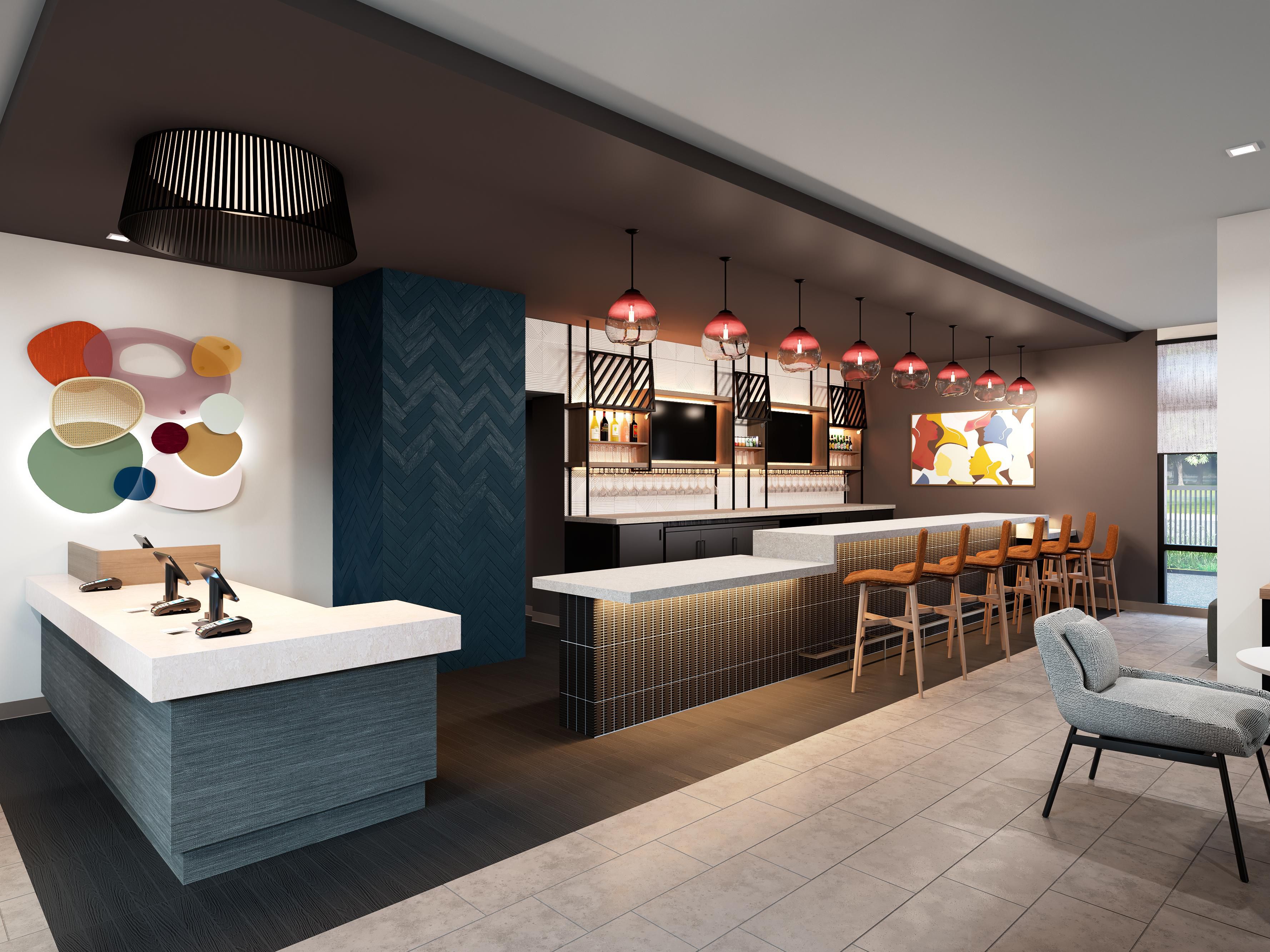 Check in then strike up a conversation at our inviting bar